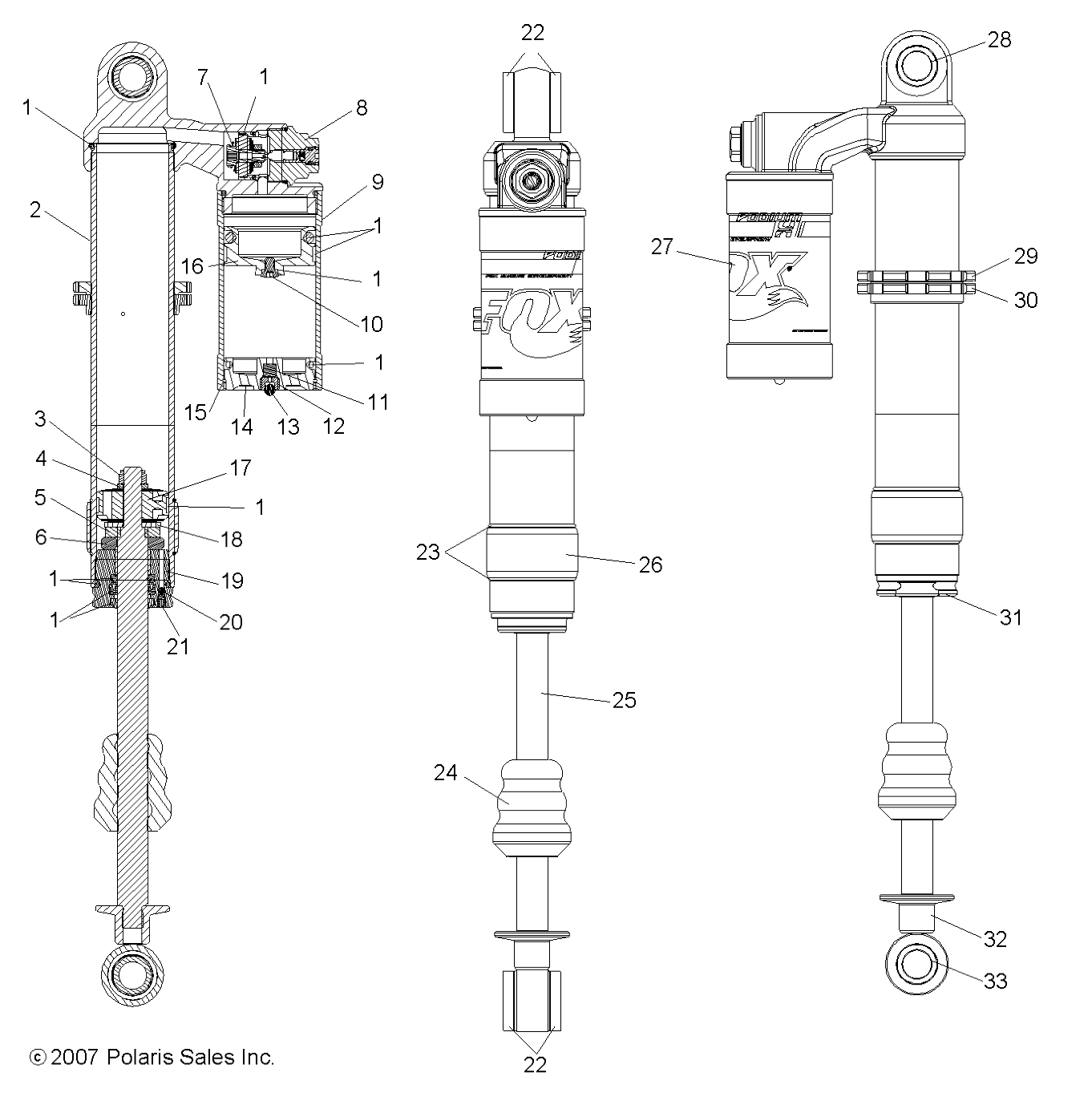 Part Number : 7043359 SHOCK-FRONT