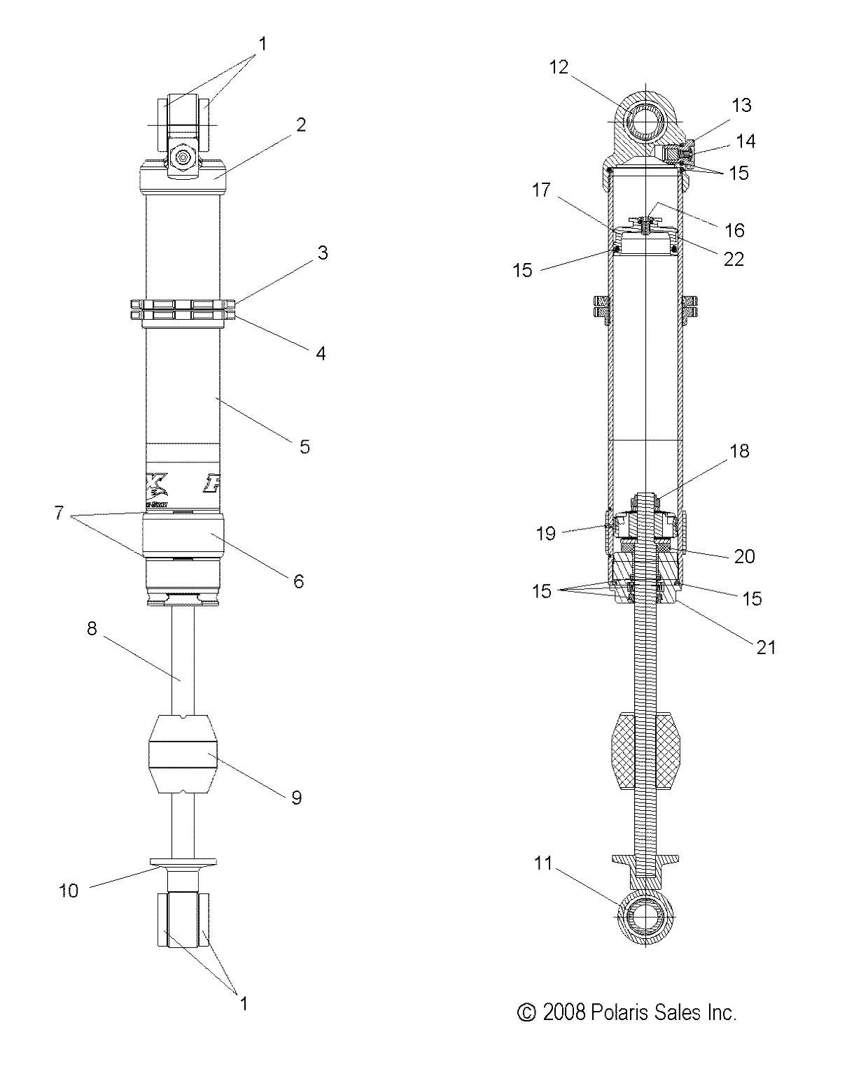 Foto diagrama Polaris que contem a peça 1500607