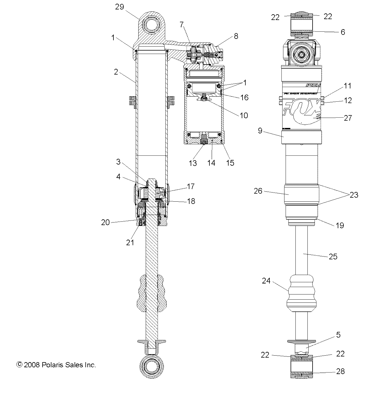Foto diagrama Polaris que contem a peça 1500722