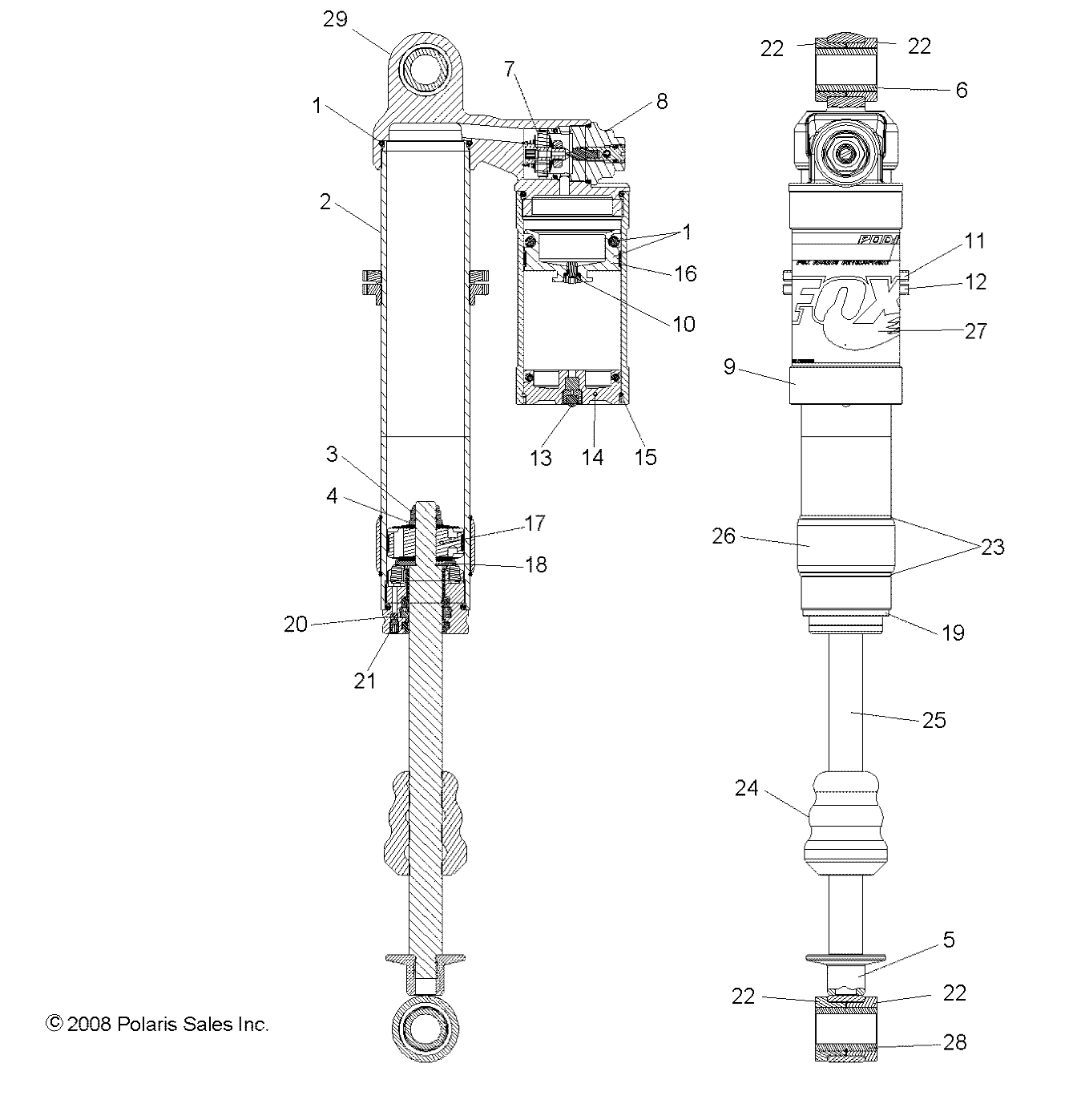 Part Number : 7043475 SHOCK-FRONT