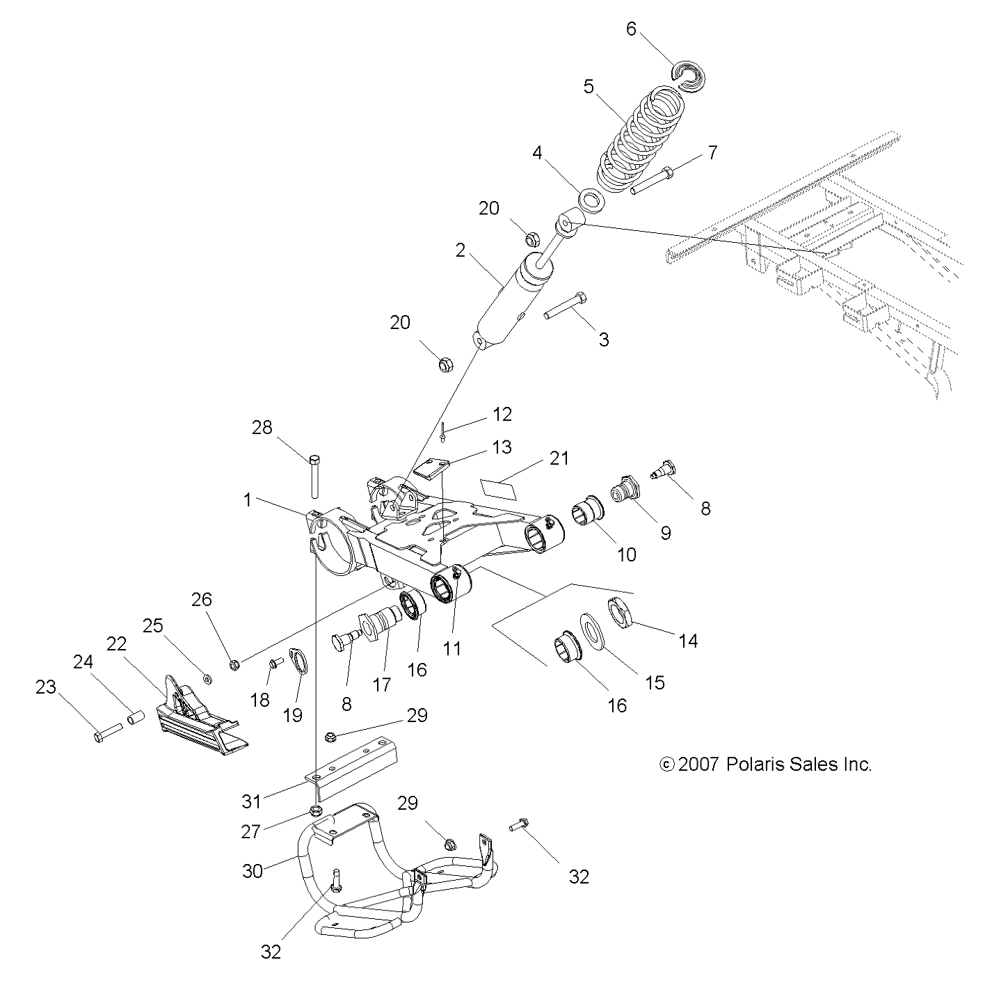Foto diagrama Polaris que contem a peça 7515438
