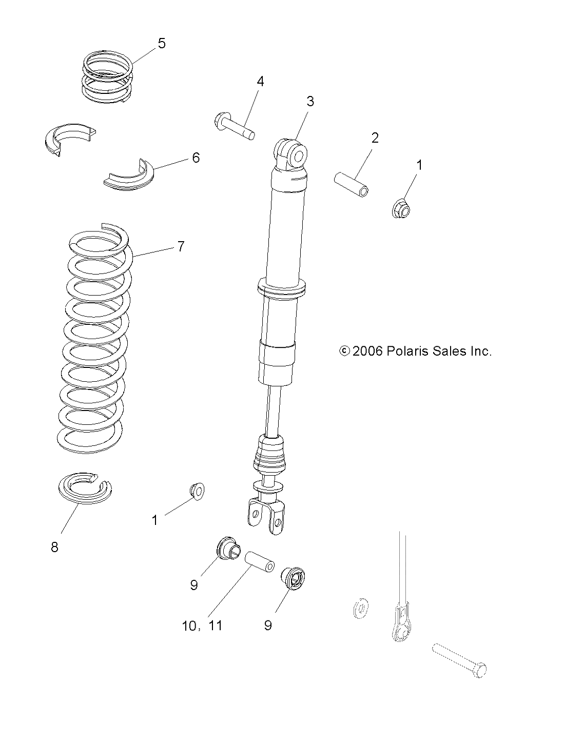 Foto diagrama Polaris que contem a peça 5334885