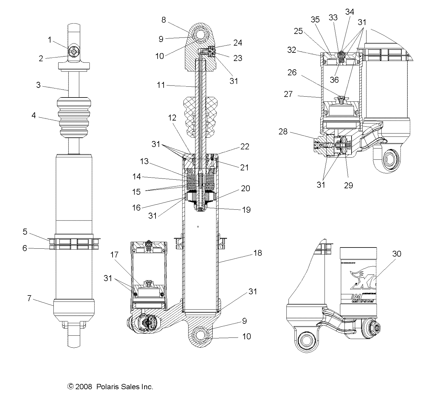 Foto diagrama Polaris que contem a peça 1500578