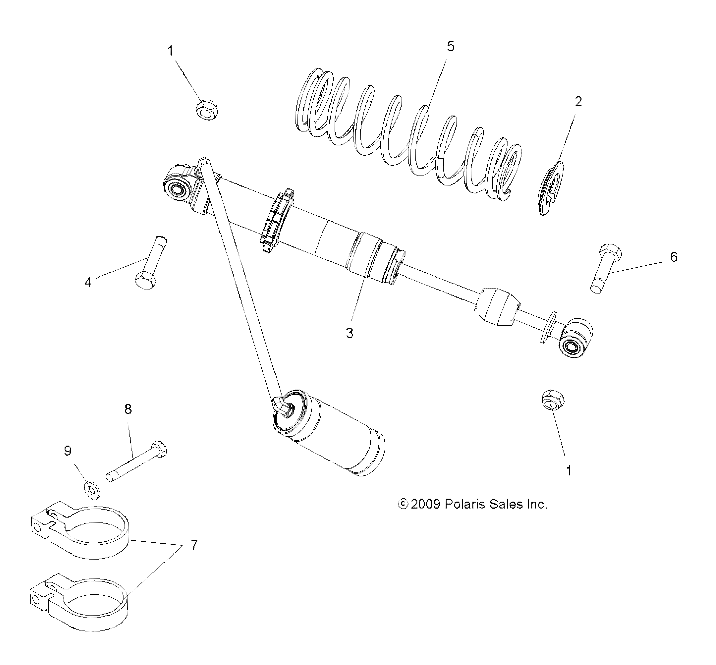 Foto diagrama Polaris que contem a peça 7043536