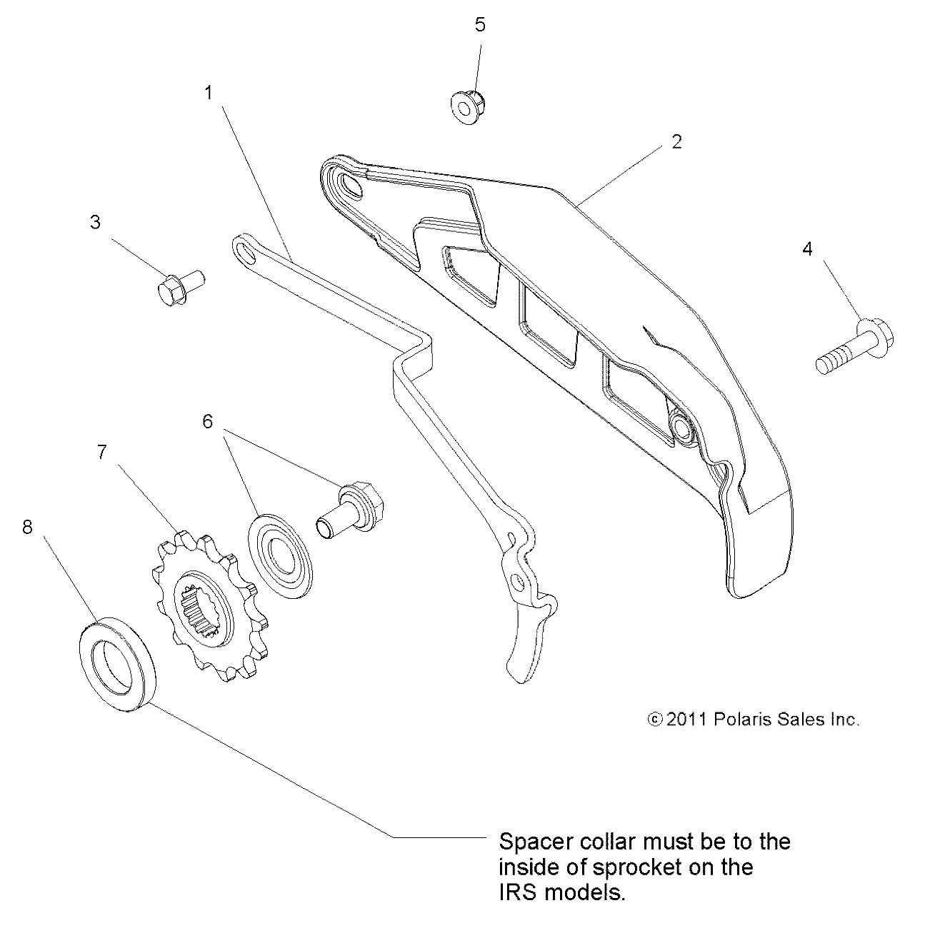 Foto diagrama Polaris que contem a peça 5250888-329