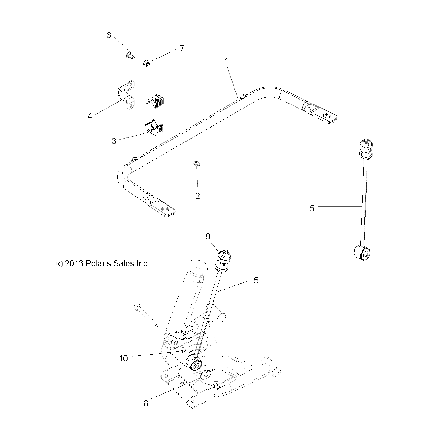 Foto diagrama Polaris que contem a peça 5438903