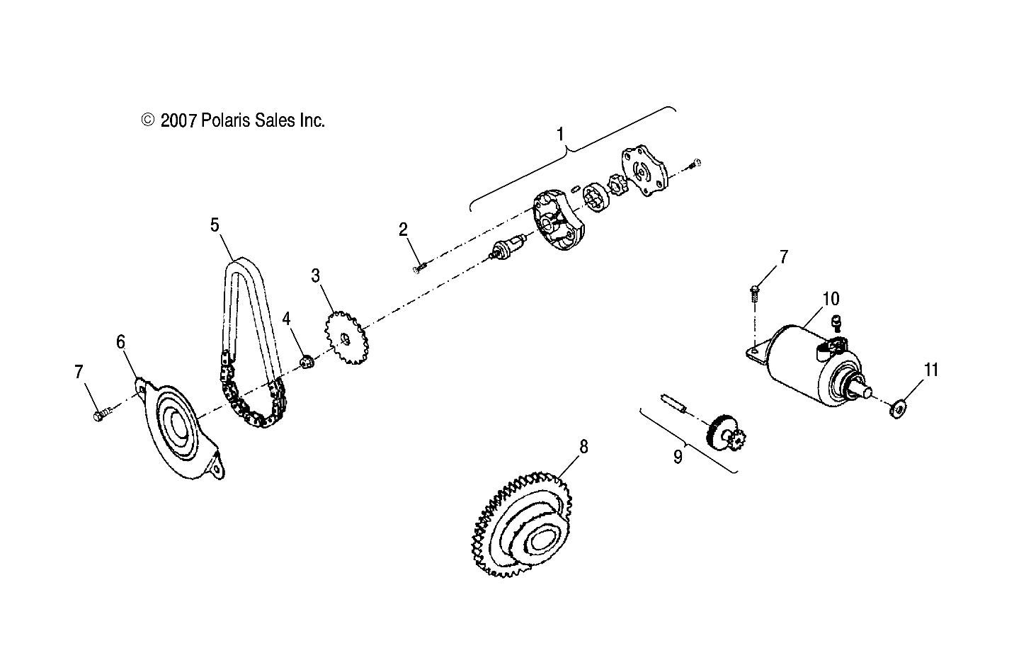 Foto diagrama Polaris que contem a peça 0452511