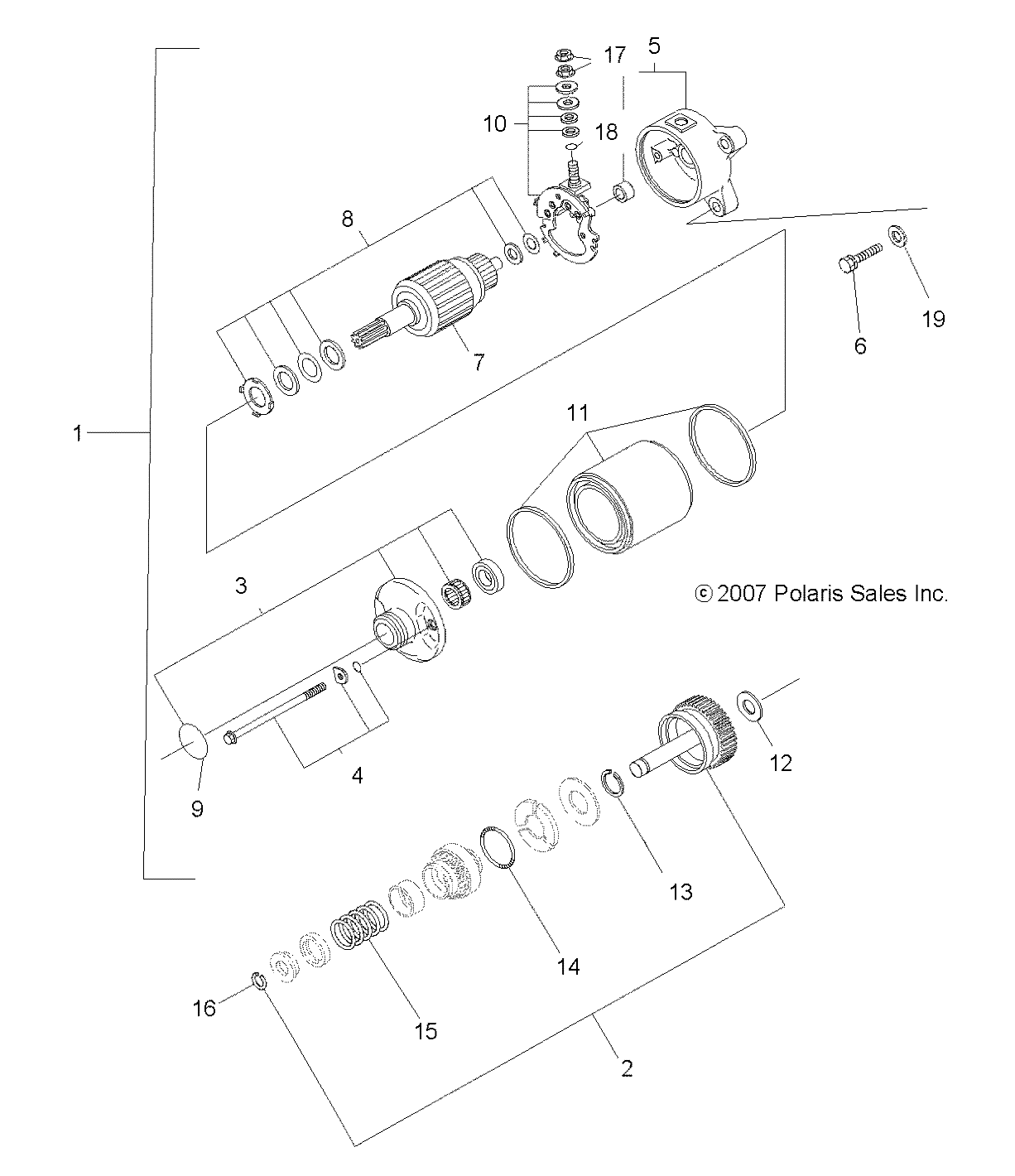 Foto diagrama Polaris que contem a peça 3084981