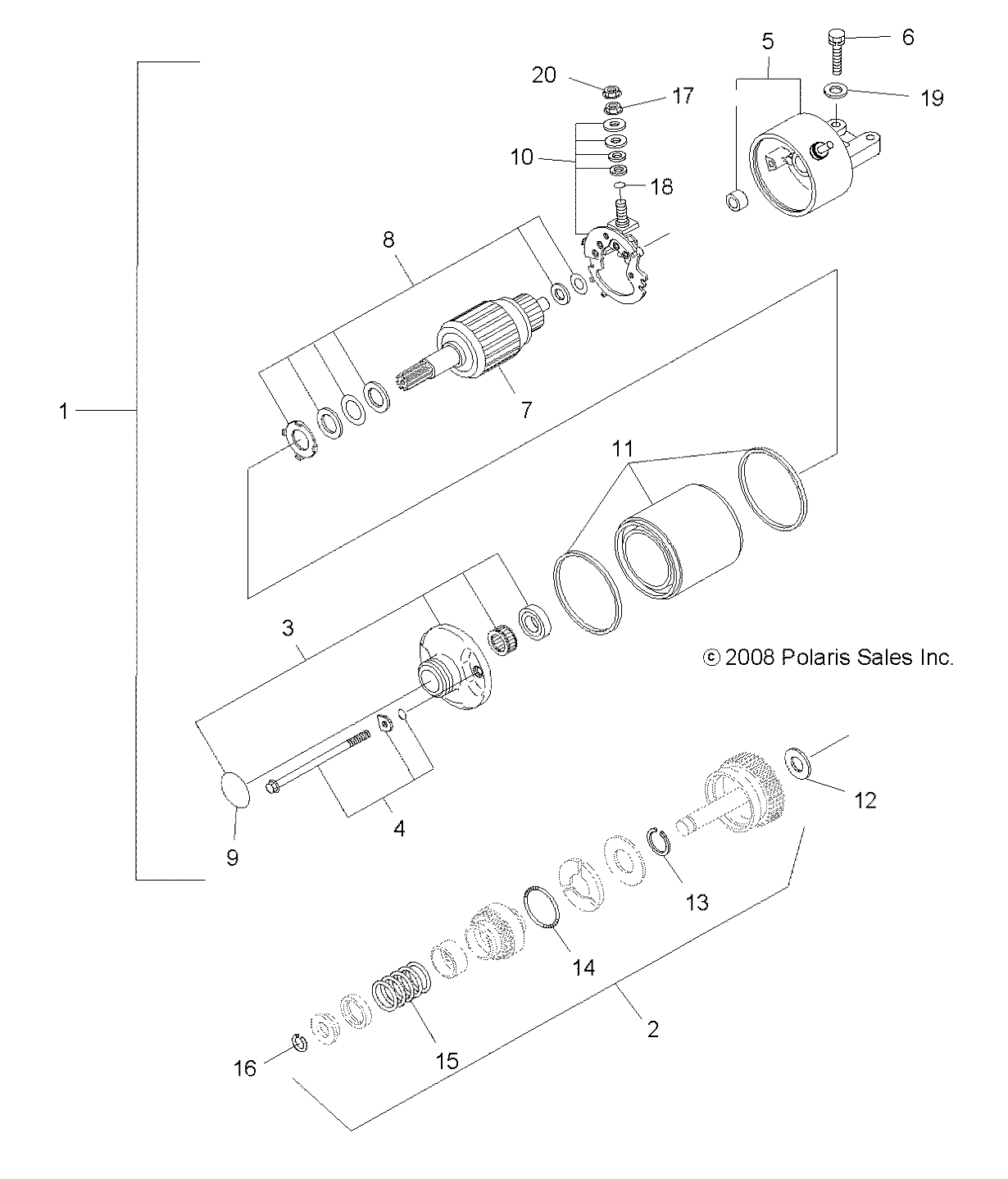 Foto diagrama Polaris que contem a peça 3088161