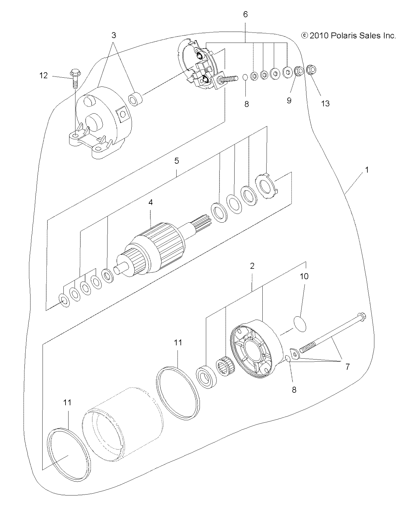 Foto diagrama Polaris que contem a peça 3084405