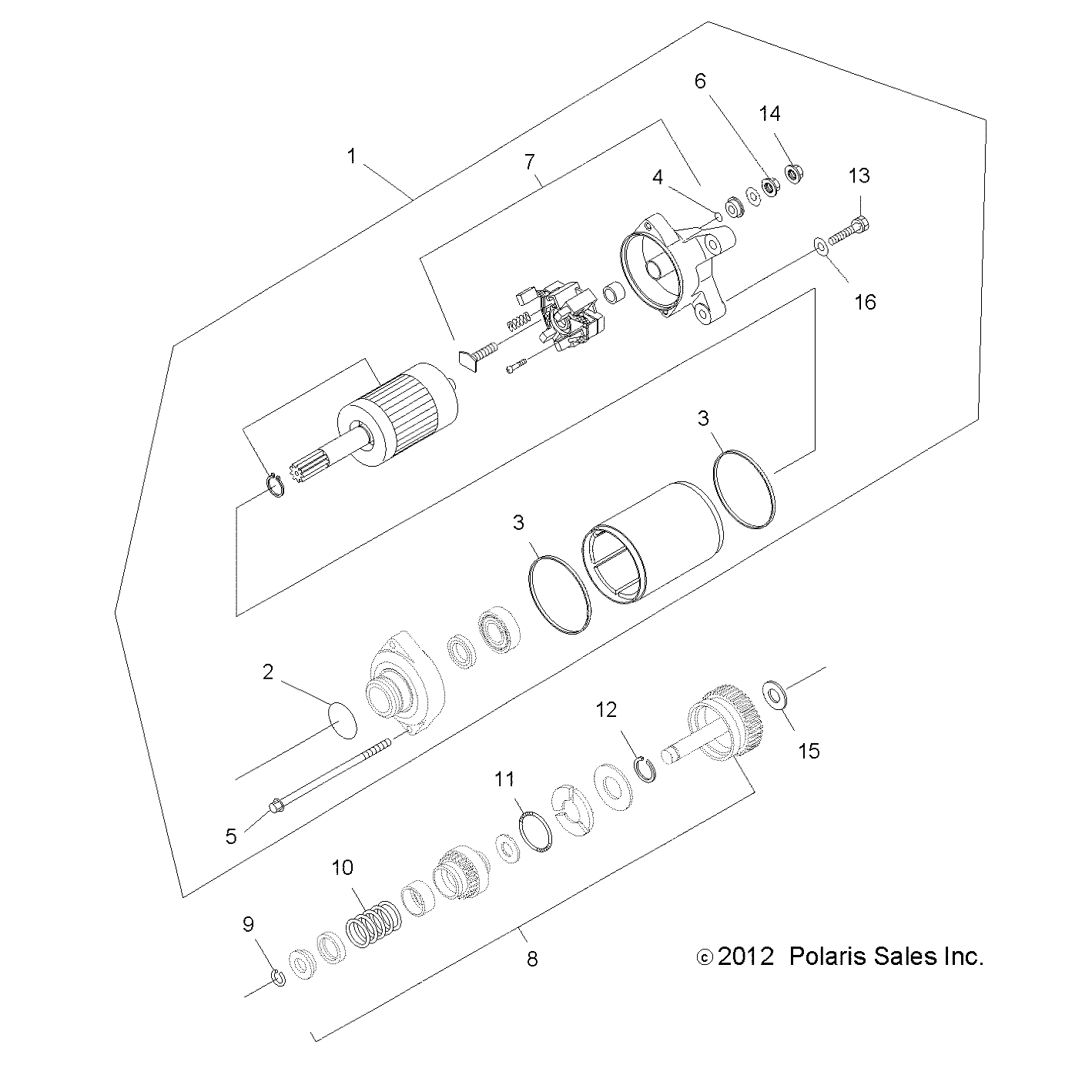 Foto diagrama Polaris que contem a peça 3084409