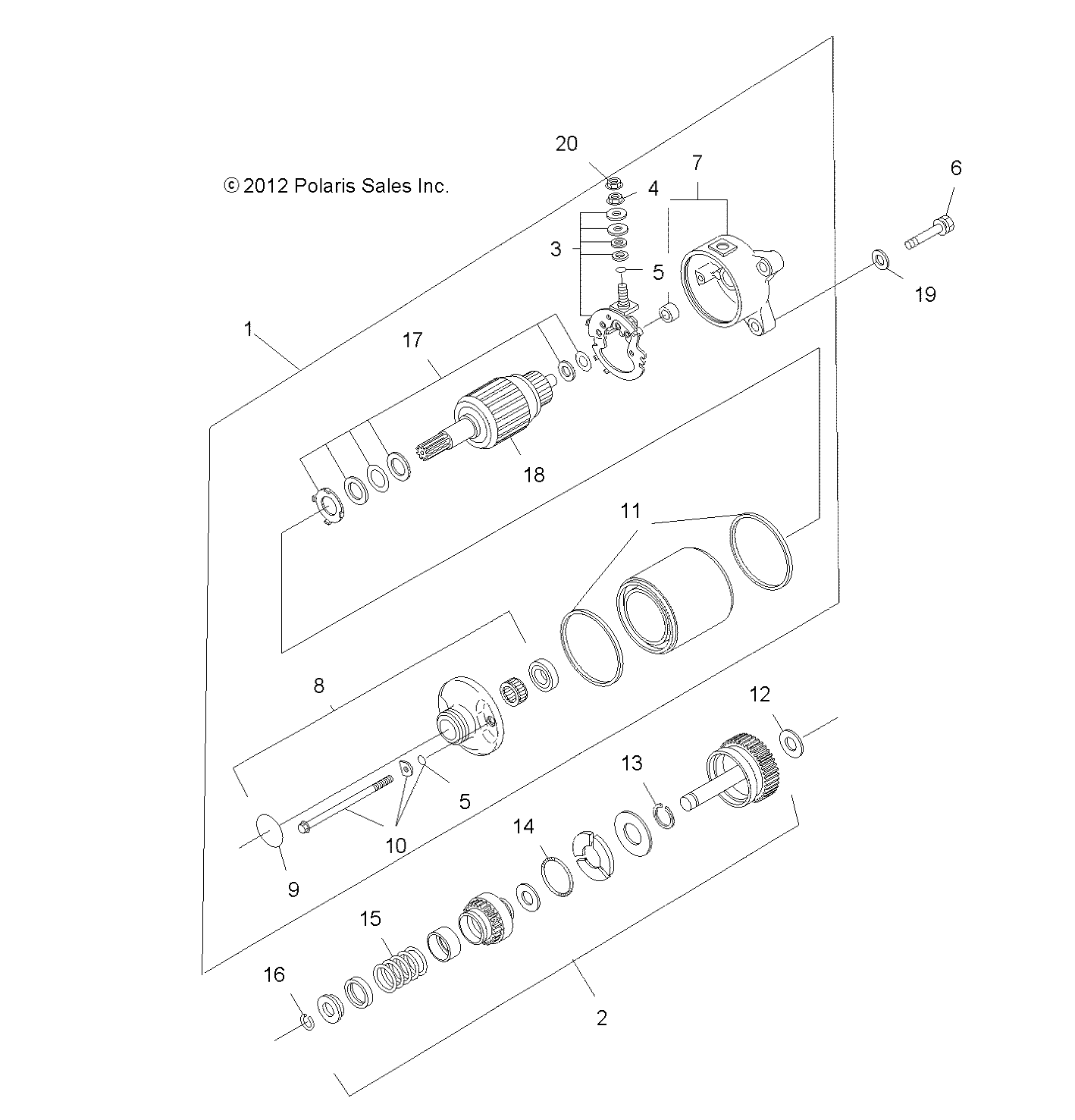 Foto diagrama Polaris que contem a peça 3088166