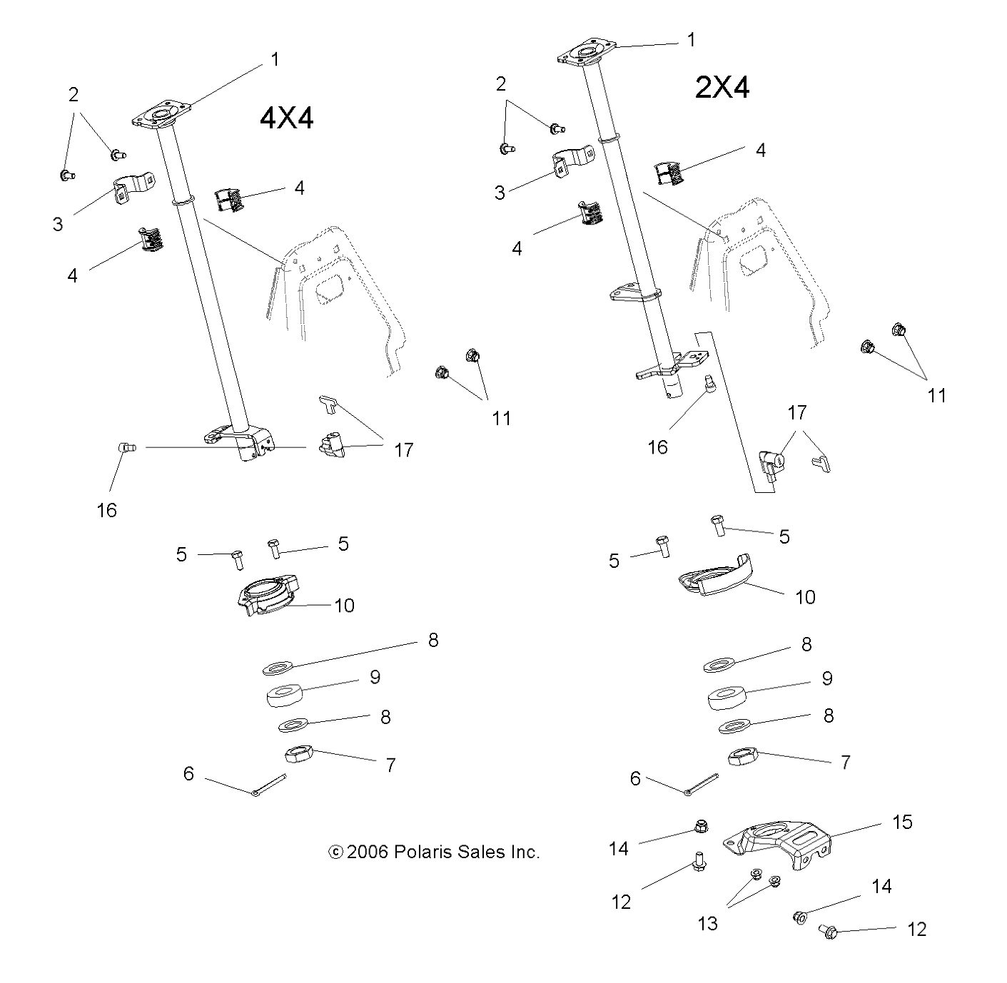 Foto diagrama Polaris que contem a peça 7081224