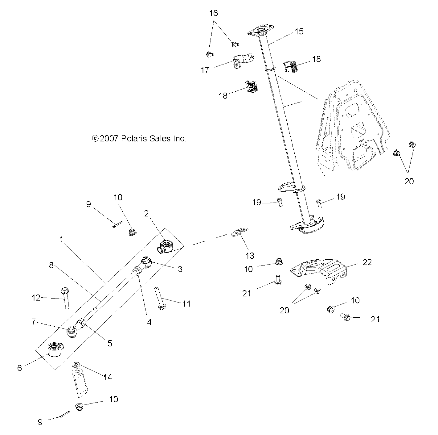 Foto diagrama Polaris que contem a peça 5433866