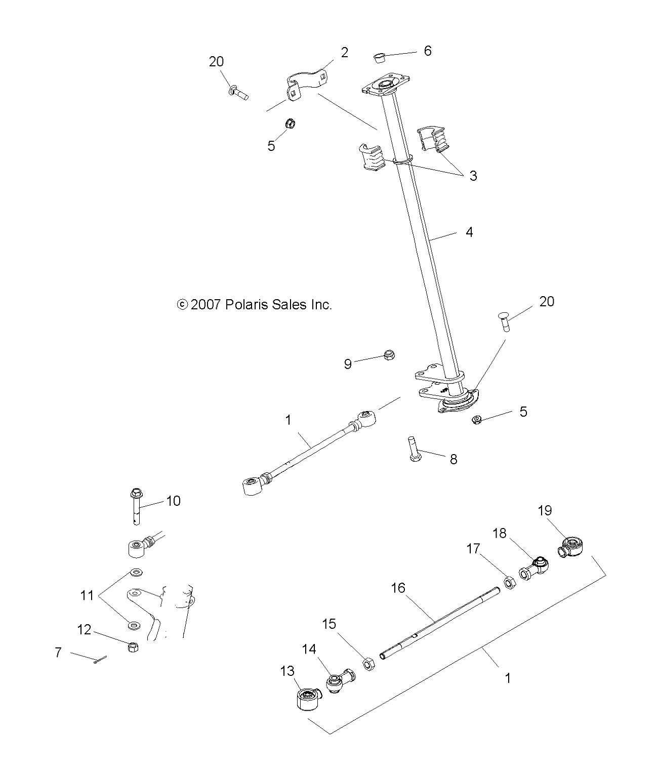 Part Number : 1823279 ASM-STEERING POST 4X4 RAD RIV