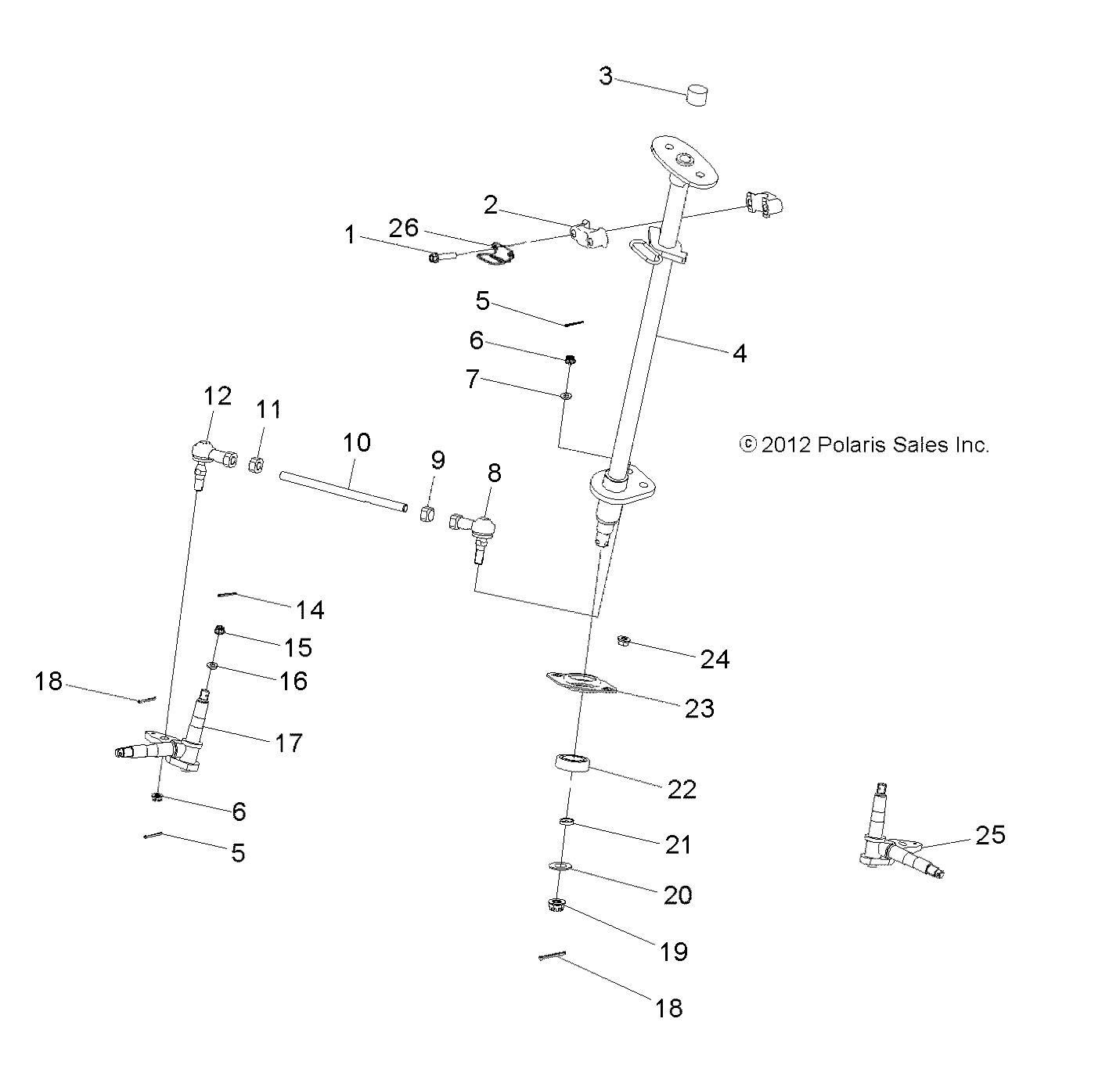 Foto diagrama Polaris que contem a peça 0450395