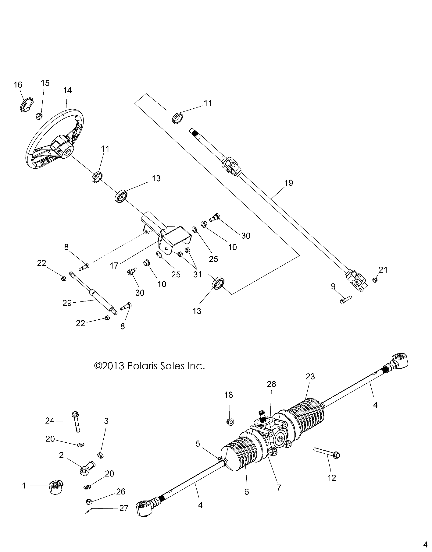 Foto diagrama Polaris que contem a peça 1017621