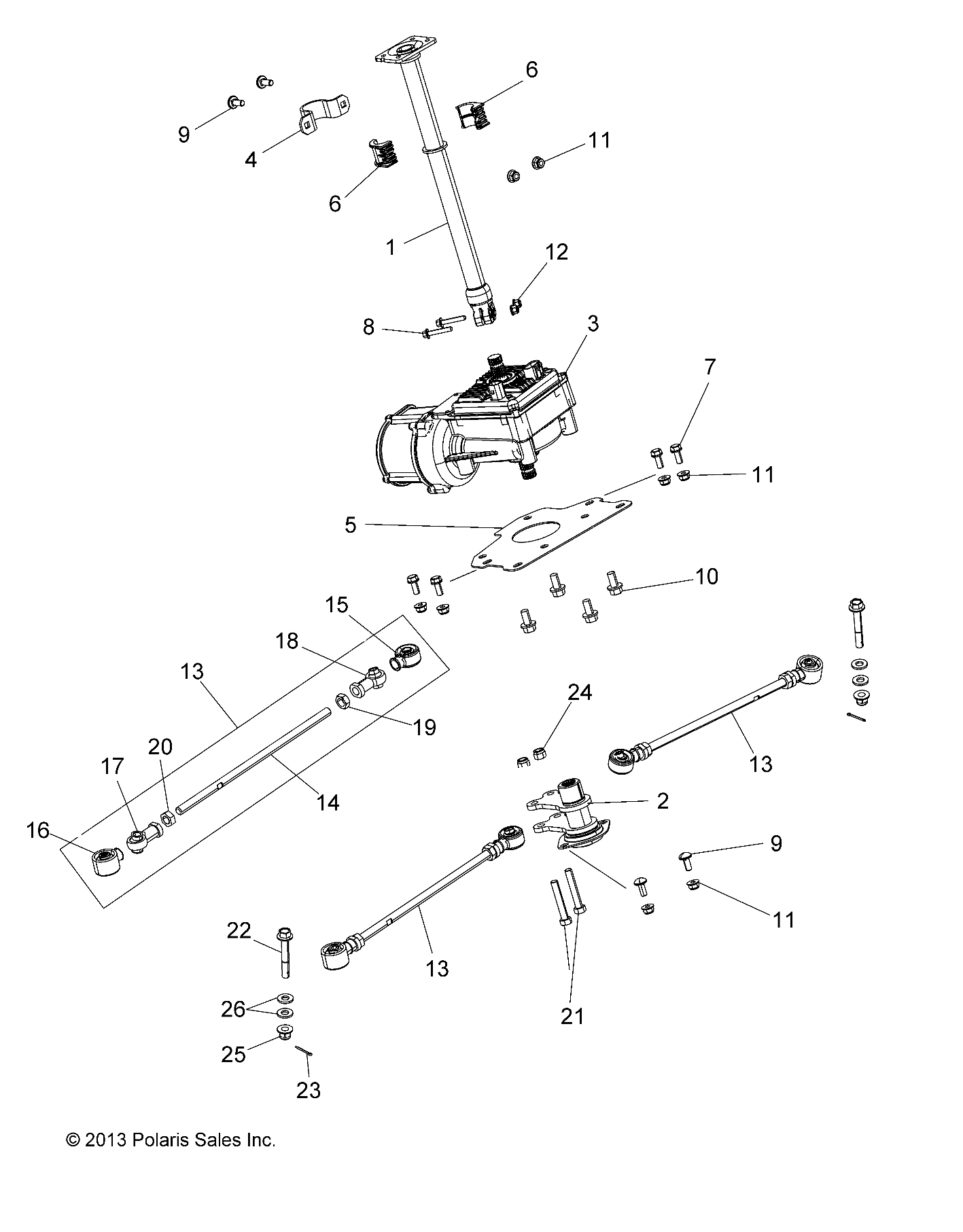 Foto diagrama Polaris que contem a peça 1824100-329