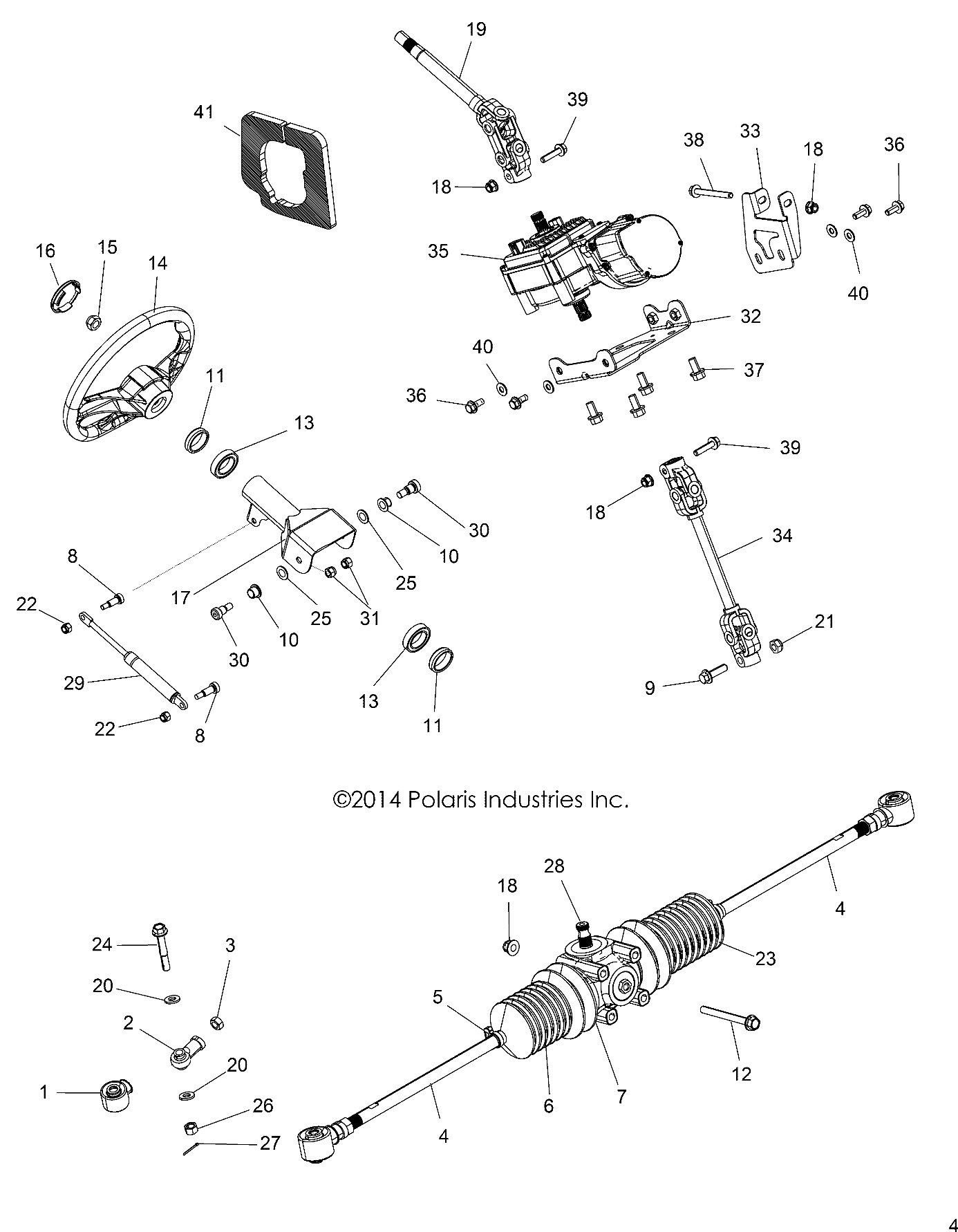 Part Number : 7044420 ASM-SHOCK TILT STEERING