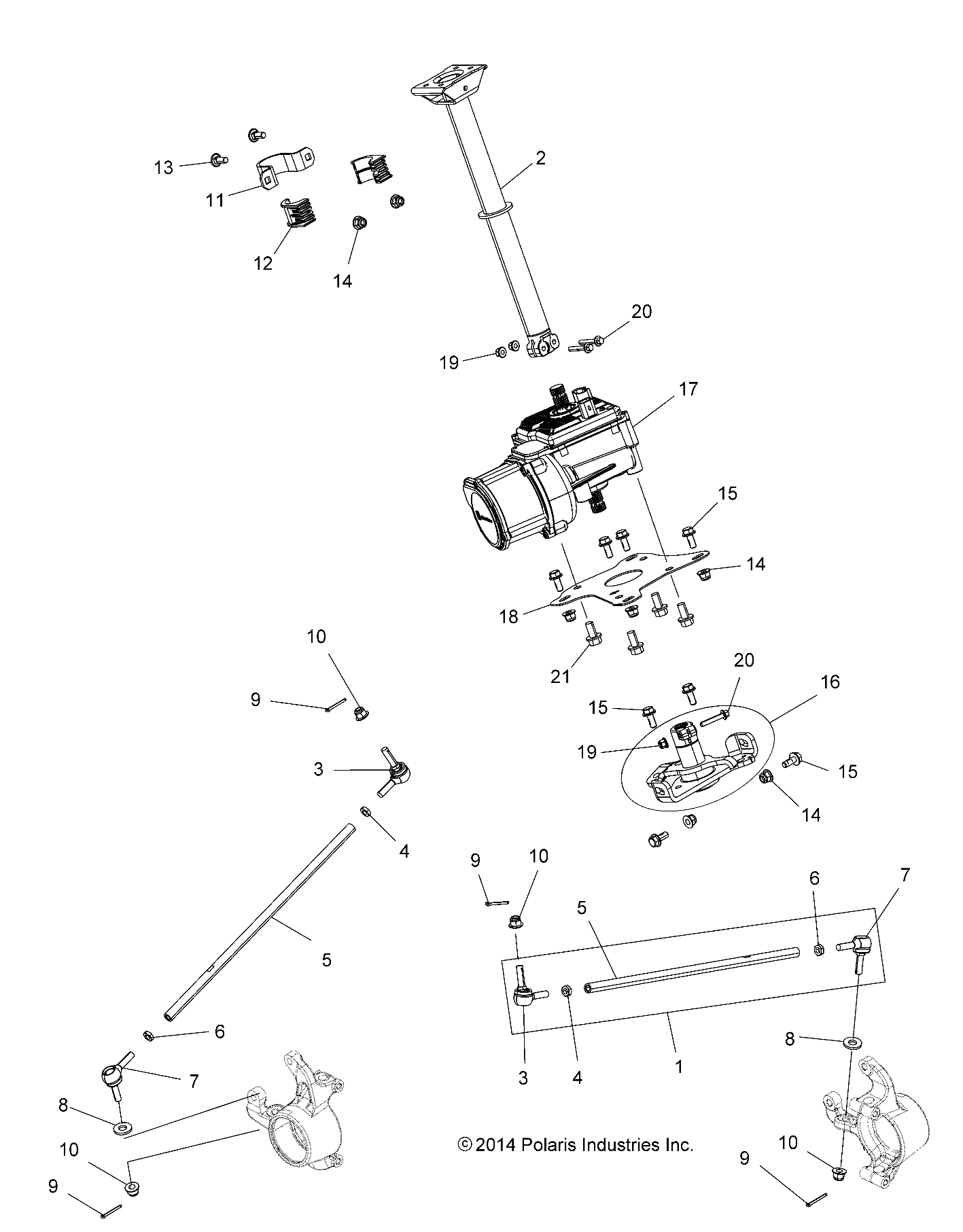 Part Number : 2413039 POWER STEERING ASSEMBLY  ATV