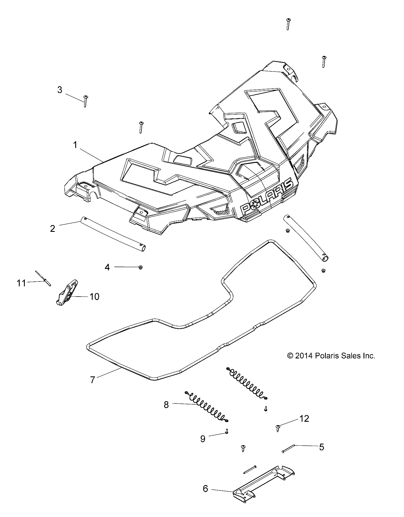 Foto diagrama Polaris que contem a peça 5258093-458