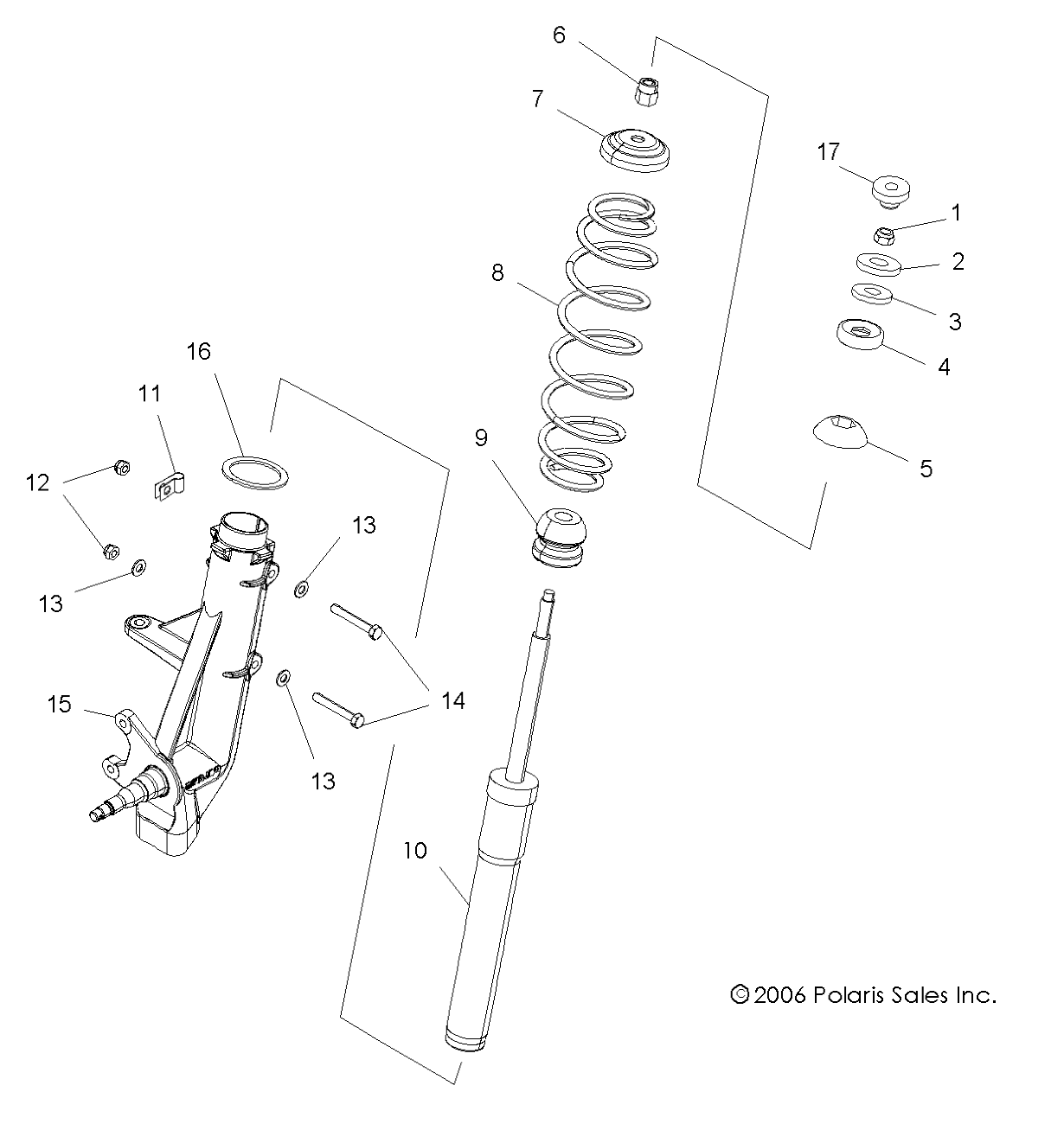 Foto diagrama Polaris que contem a peça 7041603-067