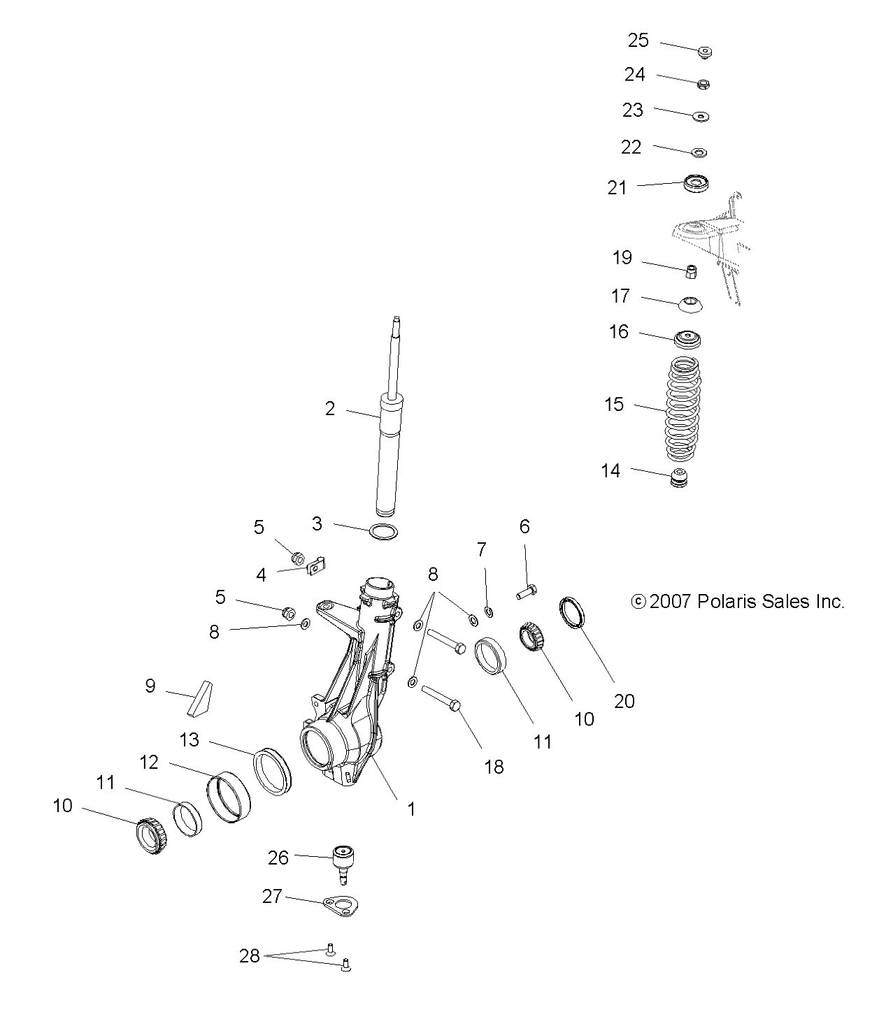 Foto diagrama Polaris que contem a peça 3610028