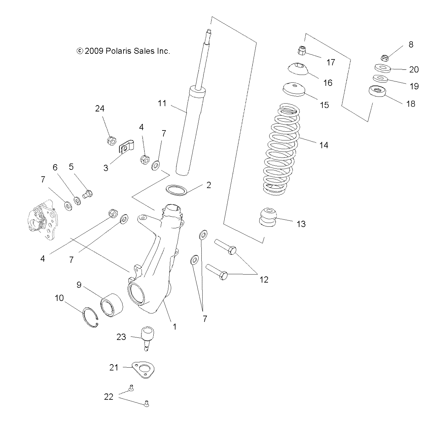 Foto diagrama Polaris que contem a peça 7043247-458