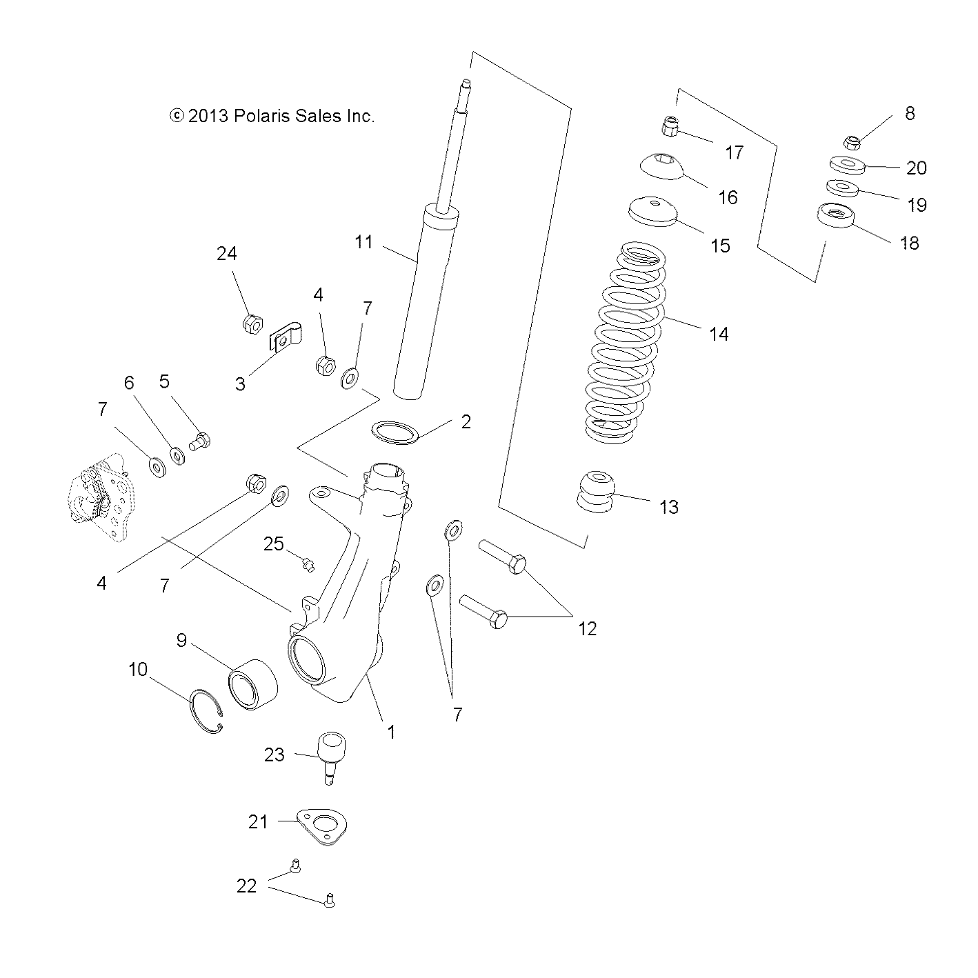 Part Number : 1824878 ASM-HUBSTRUT RH 4X4