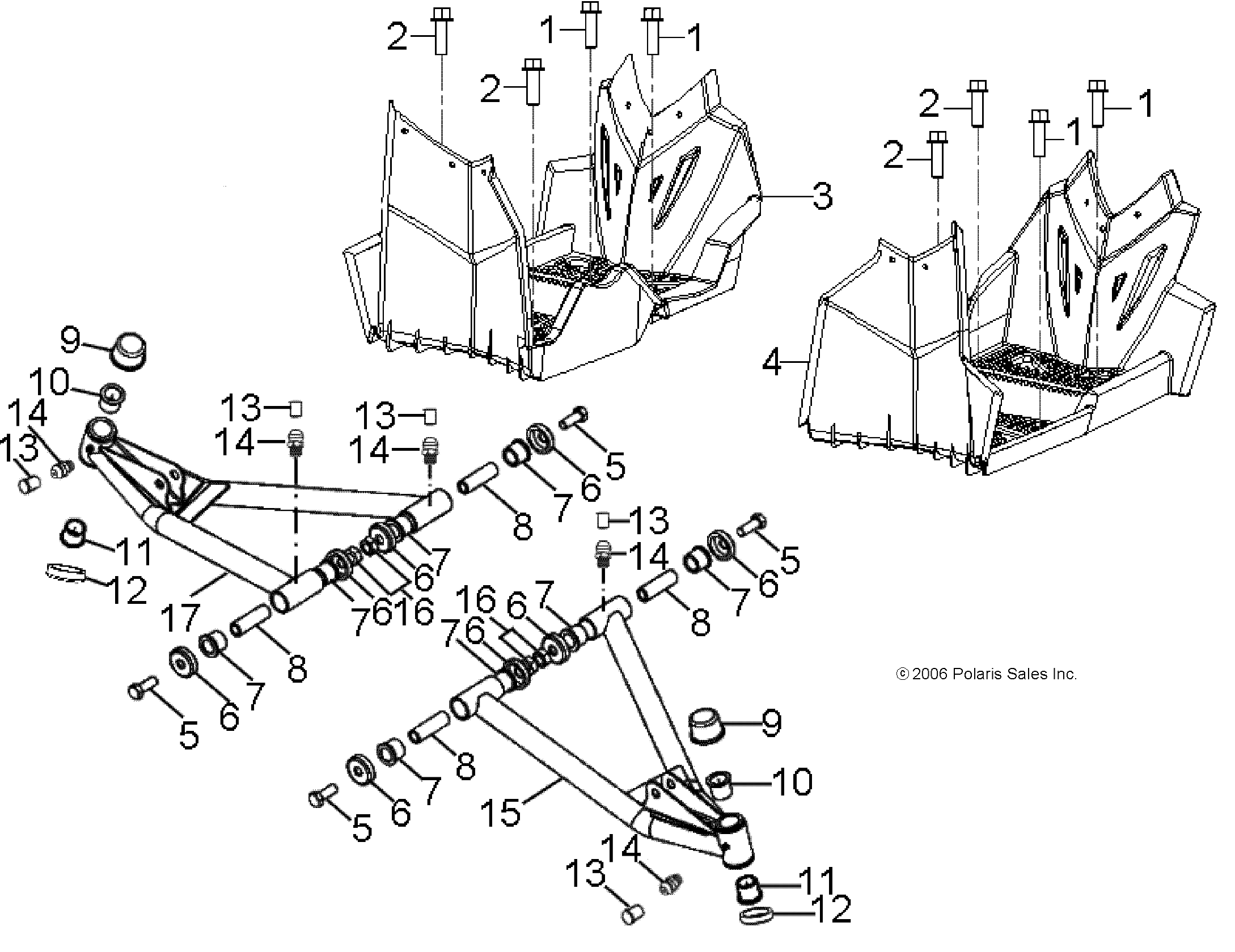 Foto diagrama Polaris que contem a peça 0450321