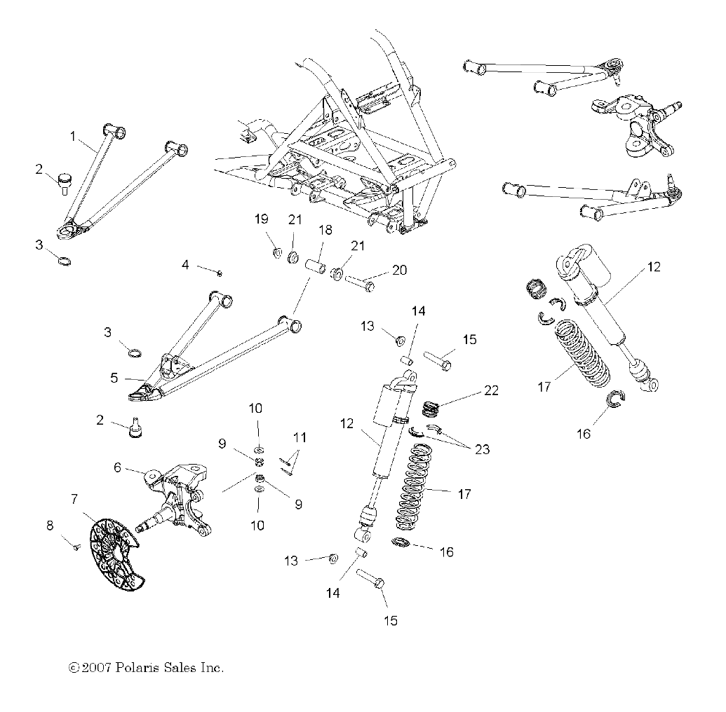 Foto diagrama Polaris que contem a peça 7043359