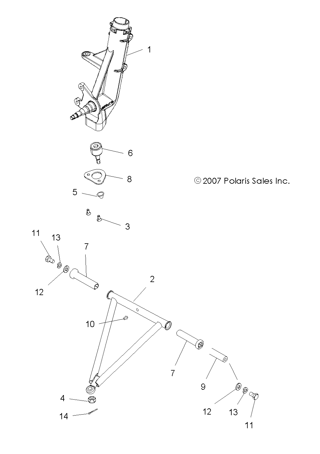 Foto diagrama Polaris que contem a peça 5135135