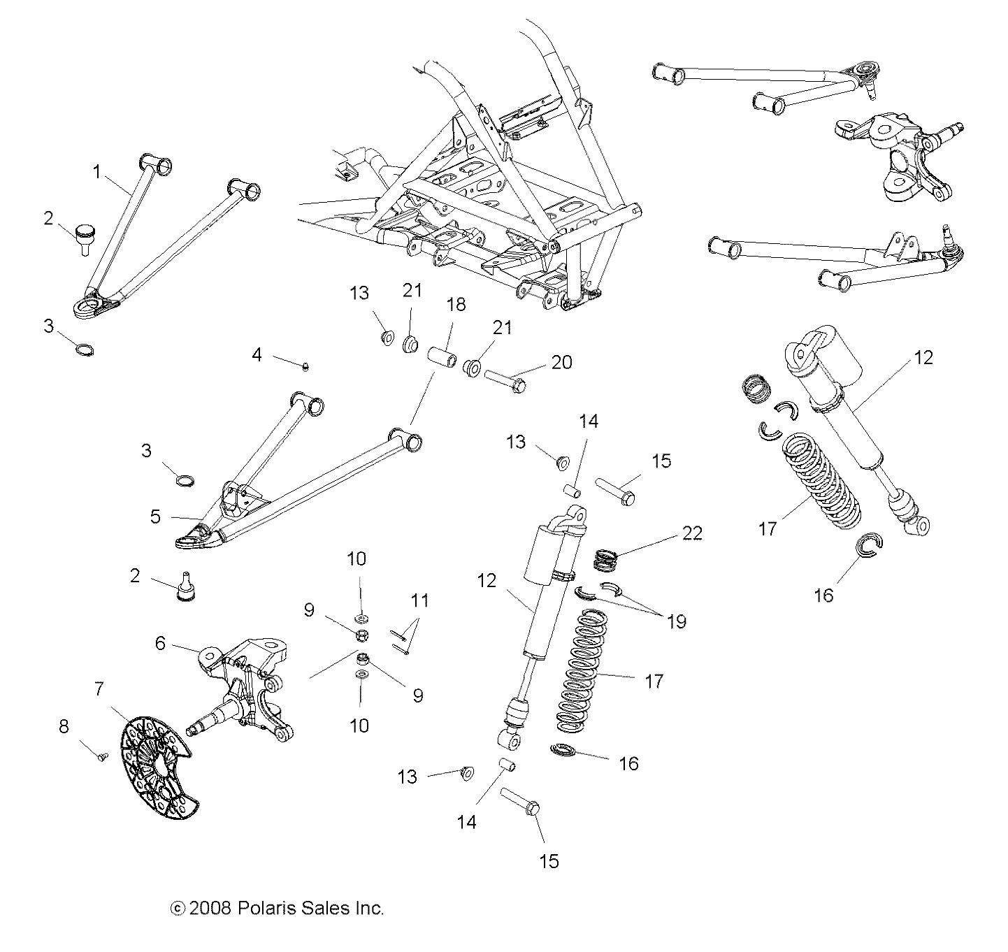 Foto diagrama Polaris que contem a peça 7043475