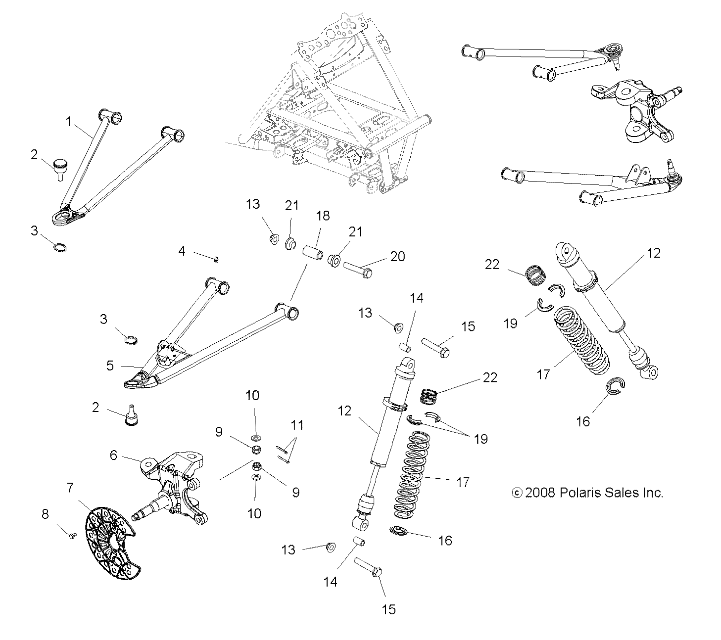 Foto diagrama Polaris que contem a peça 1823340