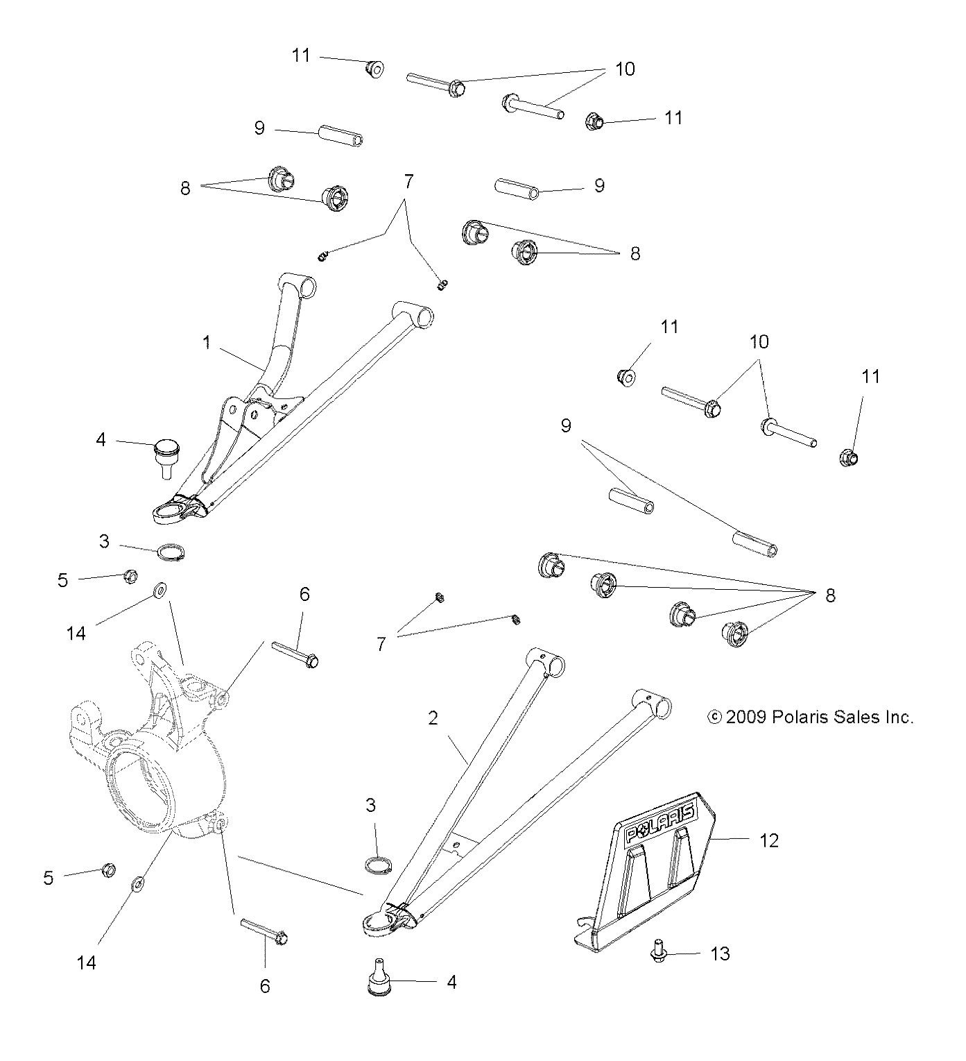 Foto diagrama Polaris que contem a peça 7081580