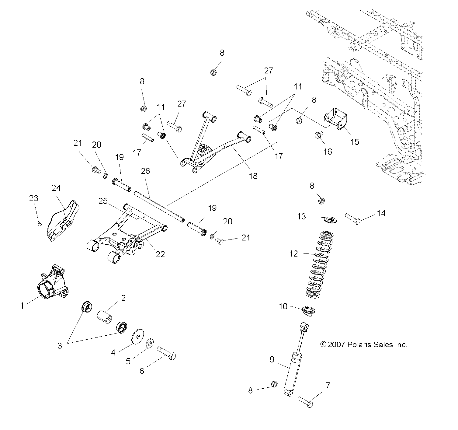 Foto diagrama Polaris que contem a peça 7515433