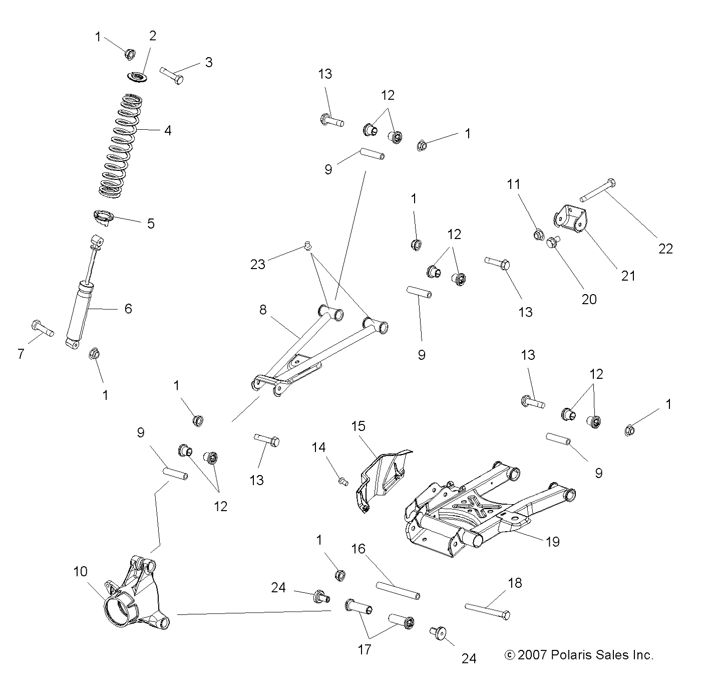 Foto diagrama Polaris que contem a peça 5437233-070