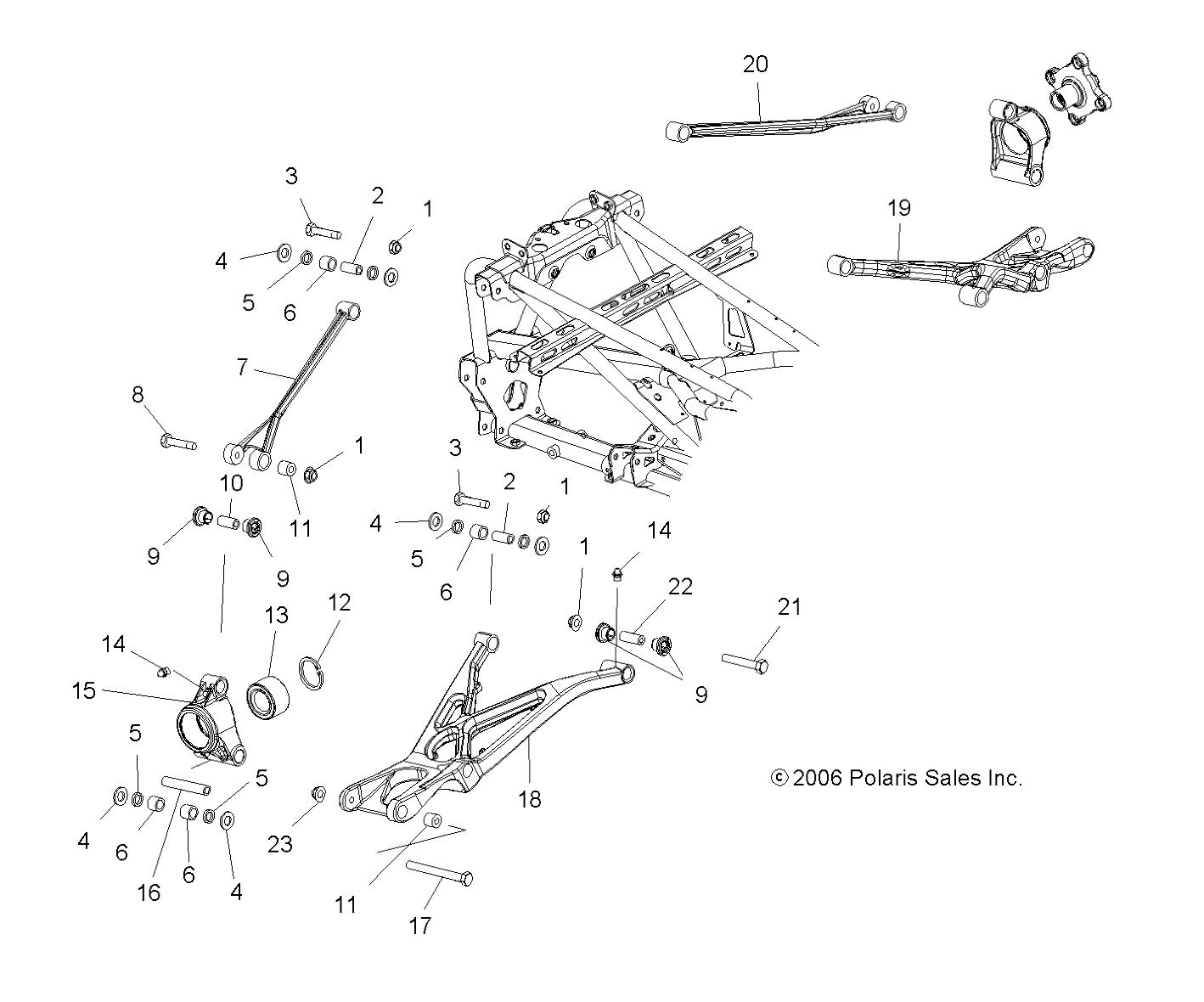 Foto diagrama Polaris que contem a peça 5334817