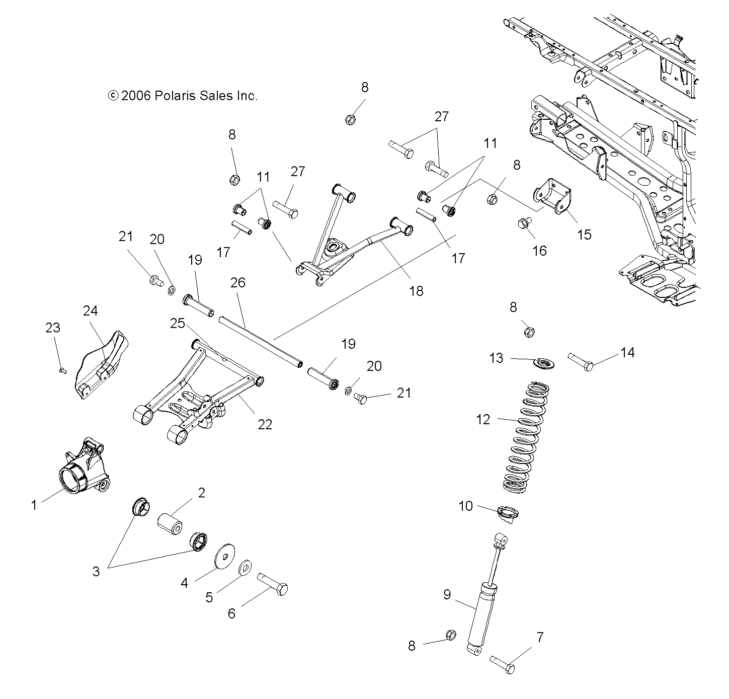 Foto diagrama Polaris que contem a peça 1015117-067