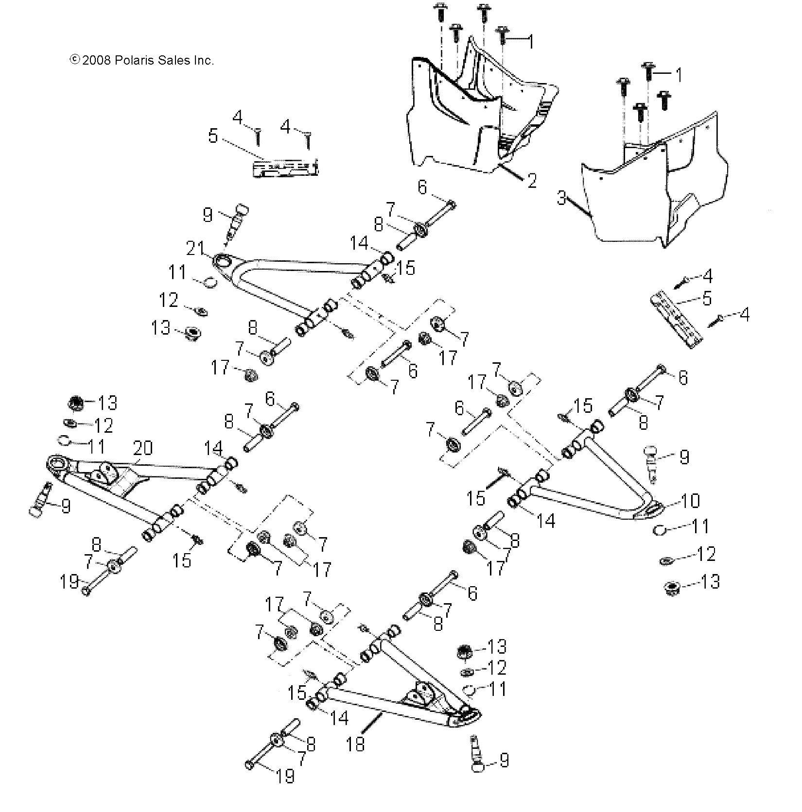 Foto diagrama Polaris que contem a peça 7081190