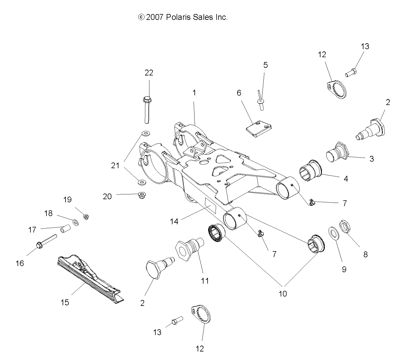 Foto diagrama Polaris que contem a peça 1541988-385