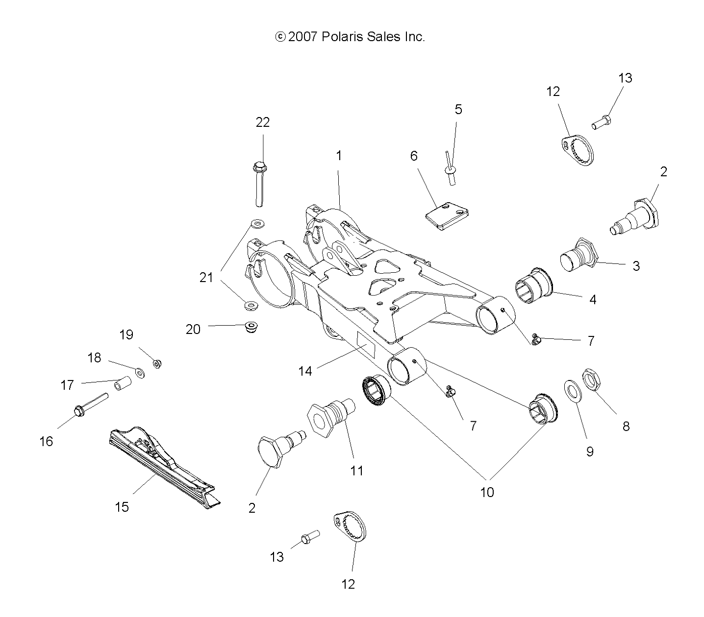 Foto diagrama Polaris que contem a peça 5432854