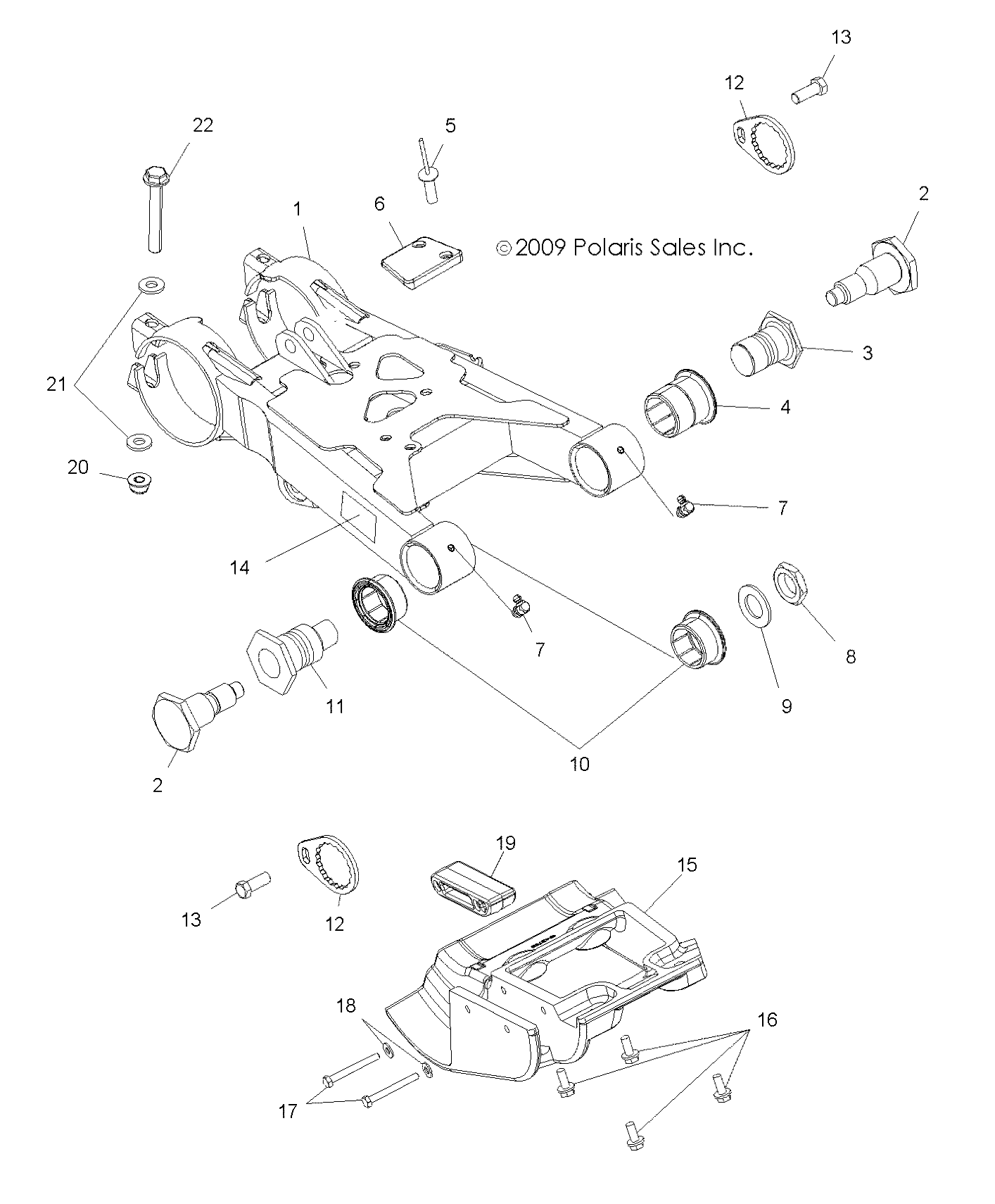 Foto diagrama Polaris que contem a peça 7661046