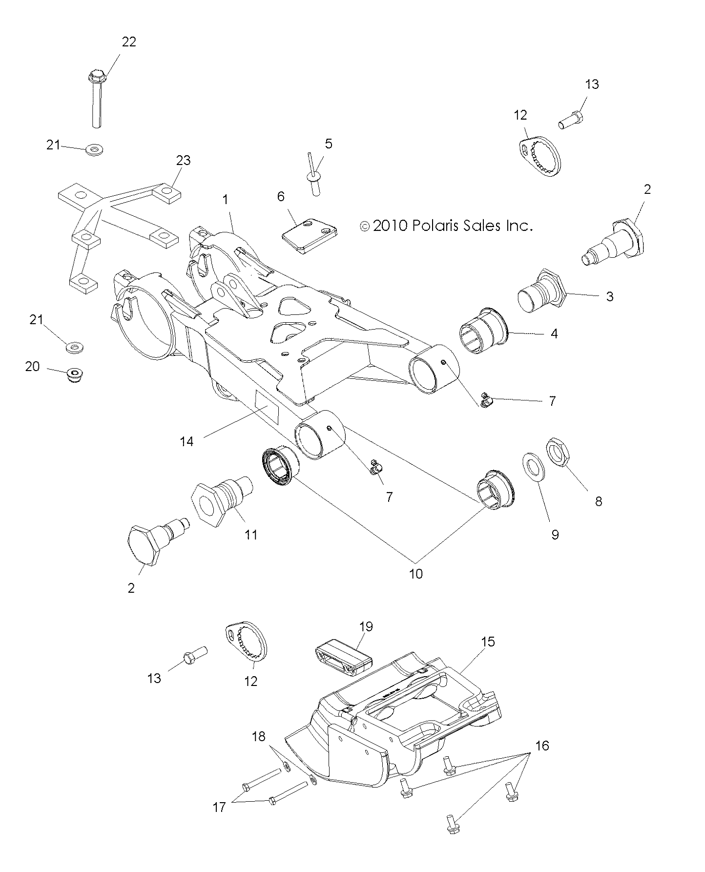 Foto diagrama Polaris que contem a peça 1040294-067