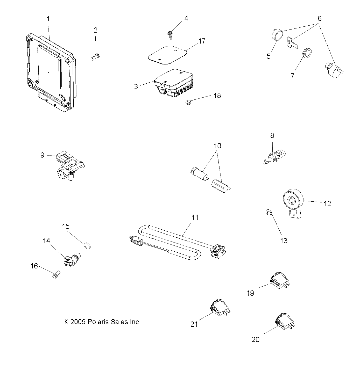 Foto diagrama Polaris que contem a peça 3089892