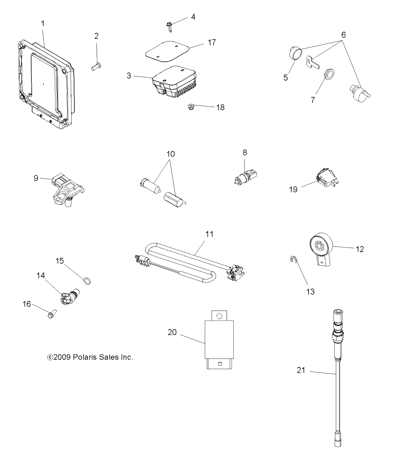 Foto diagrama Polaris que contem a peça 4011318