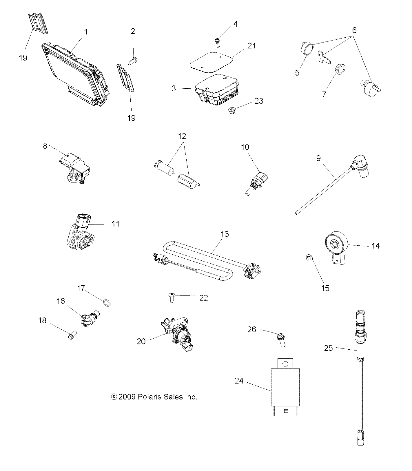 Foto diagrama Polaris que contem a peça 4011638