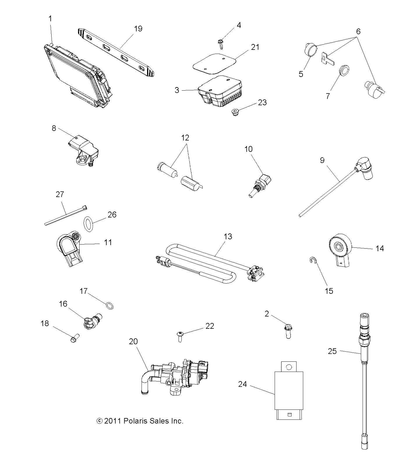 Foto diagrama Polaris que contem a peça 5411356