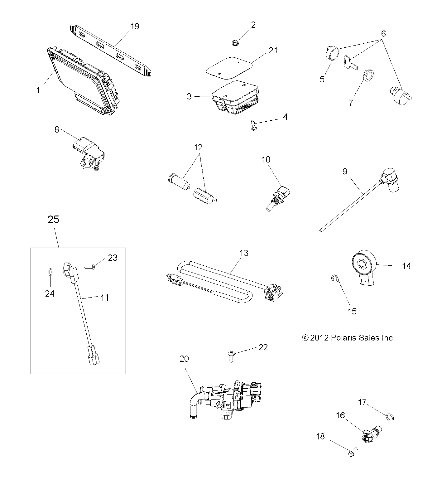 Foto diagrama Polaris que contem a peça 1204715