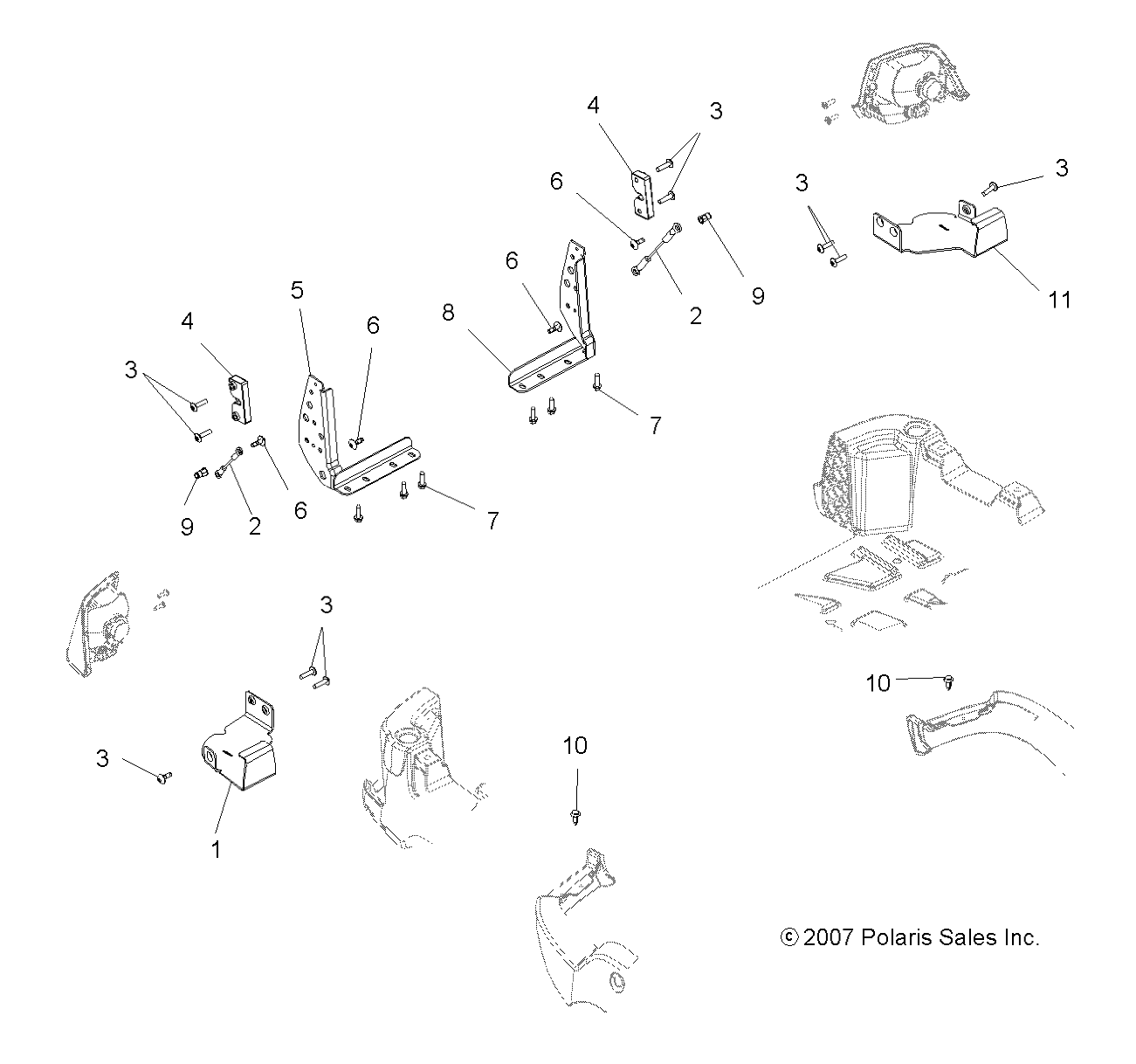 Foto diagrama Polaris que contem a peça 7081099